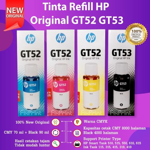 Jual Tinta HP GT52 GT53 Ink Printer 115 