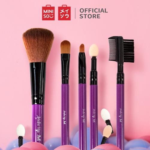Foto Produk Miniso Official Skin charm makeup brush 5piece setincl (07MN-9610) - Ungu dari Miniso Indonesia