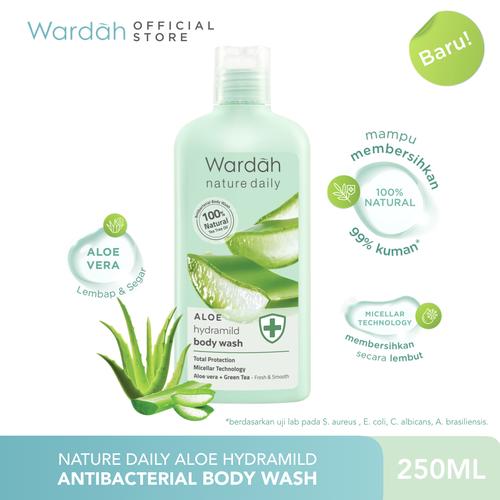 Foto Produk Wardah Nature Daily Aloe Hydramild Body Wash 250 mL dari Wardah Official