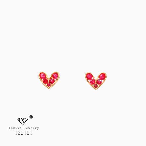 Foto Produk Anting Lapis emas (Tusuk) Red/Black Love Perhiasan imitasi Yaxiya 389 - model 1 dari YAXIYA JEWELRY