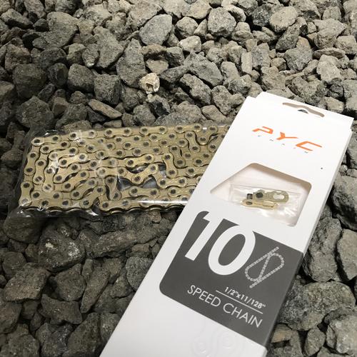 Rantai Sepeda PYC 10 Speed Chain - Gold 