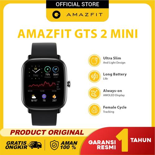 Foto Produk Amazfit GTS 2 Mini Sport Mode 70+ Ultra Slim Always On Garansi Resmi - Midnight Black dari Amazfit Official