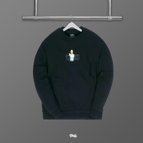 Jual Kith x The Simpsons Homer Box Logo Crewneck Black - Jakarta  