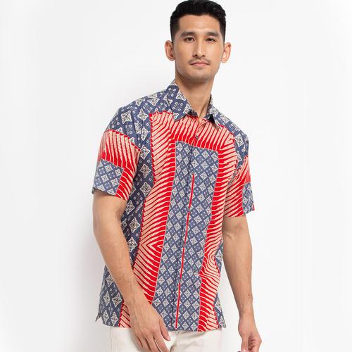 Gambar Danar Hadi Batik Motif Latar Segi Cemukiran Men Shirt Grey - E6 - S dari Danar Hadi Batik Jakarta Selatan Tokopedia