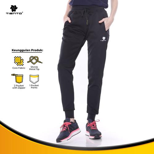 Foto Produk Tiento Celana Jogger Panjang Wanita Long Pants Joger Sporty Women - S dari TIENTO