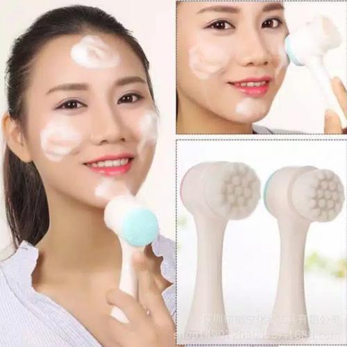 Foto Produk Pembersih Wajah Silikon Alat Cuci Muka Sikat Wajah Facial Brush 2 sisi - Random dari cantik piyama