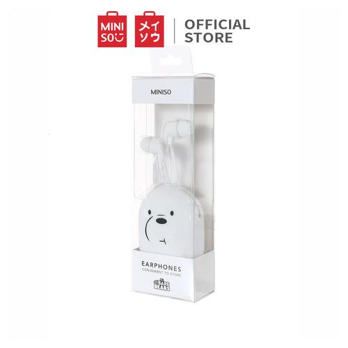 Foto Produk MINISO We Bare Bears Headset Earphone Headphone Mic Tempat Penyimpanan - Putih dari Miniso Indonesia