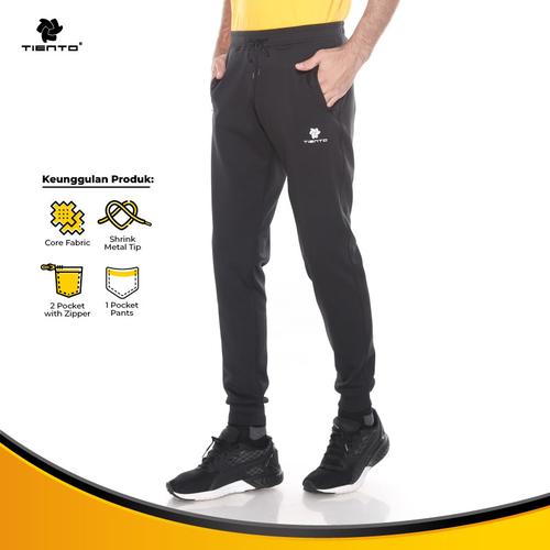 Foto Produk Tiento Celana Jogger Panjang Pria Long Pants Joger Basic Sporty Men - M dari TIENTO