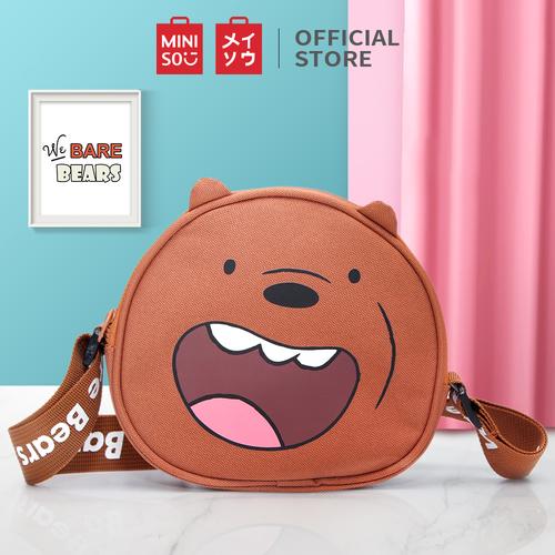 Foto Produk MINISO Tas Selempang Wanita Sling Bag Karakter Lucu We Bare Bears - Cokelat dari Miniso Indonesia