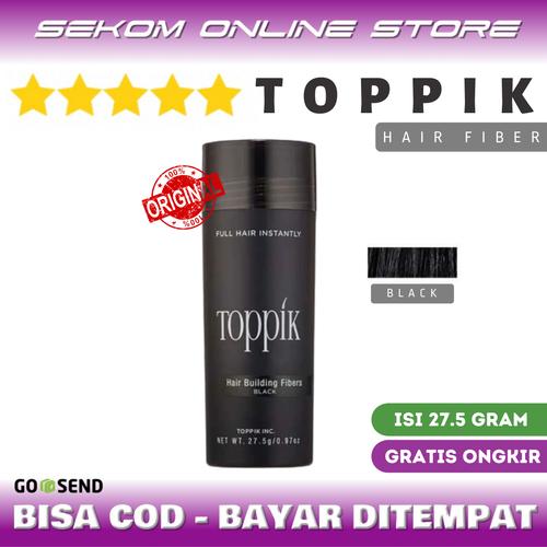 Foto Produk TOPPIK Hair Building Fibers 27.5 Gram Penebal Rambut Mirip Caboki - BLACK dari SEKOM ONLINE STORE