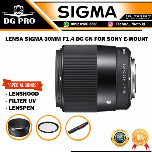 Foto Produk LENSA SIGMA 30MM F1.4 DC CN FOR SONY E-MOUNT - ORIGINAL - SONY E MOUNT dari DG PRO