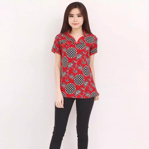 Foto Produk Blouse Wanita / Baju Batik Imlek / NILA CHEONGSAM TOP / Bahan Katun - Yellow dari Fraire Collection