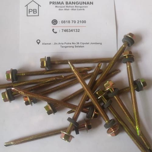Jual baut roffing 12x50 ZOLO / baut rumpin / baut baja ringan / skrup ...