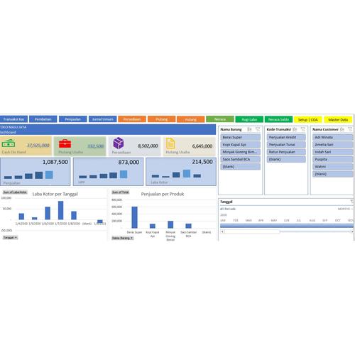 Gambar Aplikasi Pembukuan UMKM dengan MS Excel dari SintaraniApp Jakarta Timur Tokopedia