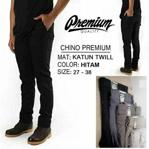 Foto Produk Celana Chino Kekinian Casual Cowok Cewek 100% Real Pict - Hitam, 32 dari purallshop