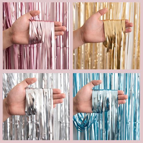 Foto Produk Curtain Foil Matte / Tirai Foil Doff - Rose Gold dari Balloonia