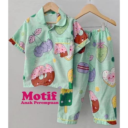 Jual Piyama Anak / Baju Tidur Anak Motif / Cewek/Perempuan Murah dan