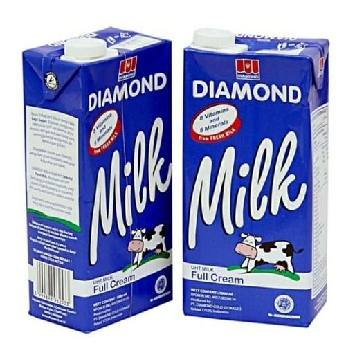 Foto Produk Susu UHT Diamond Full Cream Plain 1 dus isi 12pcs - Fullcream 1 dus dari GSM Ting