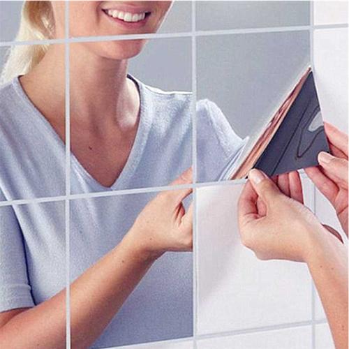Foto Produk wall sticker cermin mirror kaca wallpaper dinding dari dktoko