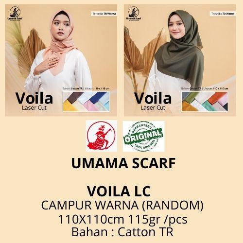 Foto Produk Kerudung Segiempat Polos Umama VOILA LC RANDOM Warna jilbab lasercut dari Istanajilbabumama