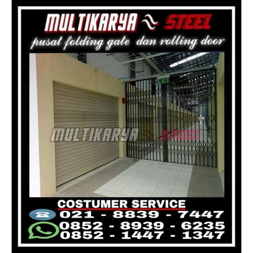 Foto Produk Jual Pintu Harmonika/ Akordion Termurah Super Terbaru 2021 MKS (DP/M) - SUPER, Putih dari CV.Multi Karya Steel