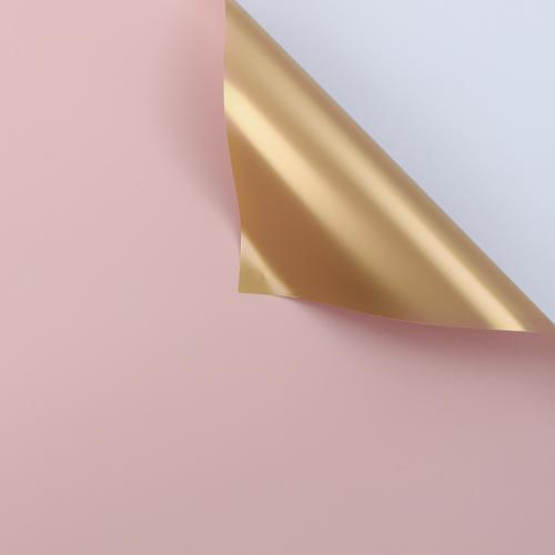 Foto Produk Kertas Bunga Wrapping Paper (LEMBARAN; Size 60x60cm) - Bicolor Gold - 166 LT PINK GOL dari Wood chip store