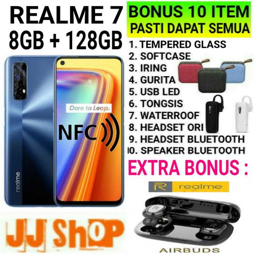 Foto Produk REALME 7 8/128 RAM 8GB ROM 128GB GARANSI RESMI - demo stok habis, mist white dari JJ SHOP PEDIA 2