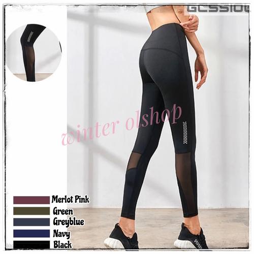Promo LEGGING MESH BACK IMPORT - Navy 