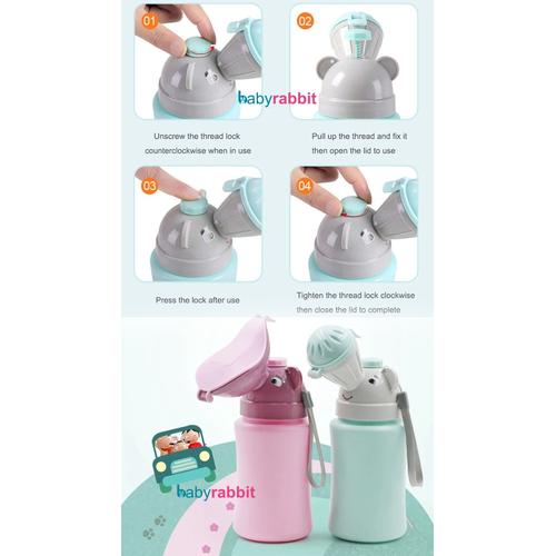 Foto Produk Portable Urinal Pee Pot Bottle / Botol Pispot Portabel dari Baby Rabbit