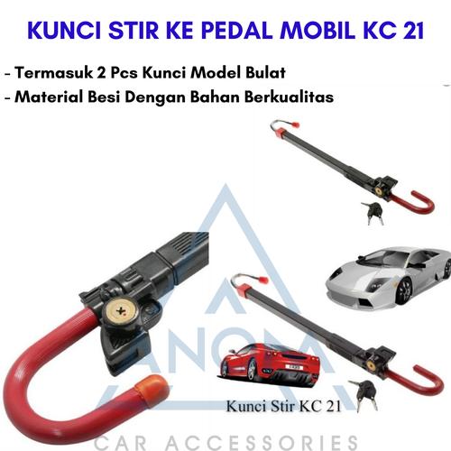Foto Produk Kunci Stir Setir Mobil ke pedal rem KC 21 Top security dari ANOM Otomotif