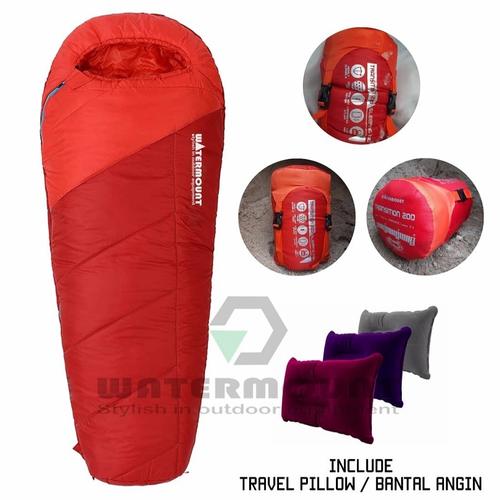 Foto Produk Sleeping bag Mummy Watermount Transition 200 ORIGINAL waterproof - Merah-oranye dari tebu-outdoor