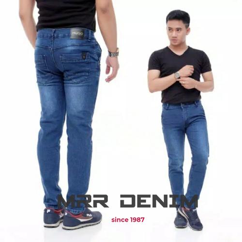 Foto Produk Celana jeans pria panjang slimfit skiny hitam jumbo standar - Bio stone, 27/28 dari Mrr_denim