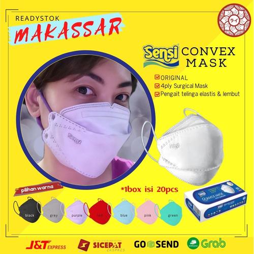 Foto Produk Masker Convex Mask Sensi 4 Ply Original 20pcs Kota Makassar - Hitam dari Rai Organik Online