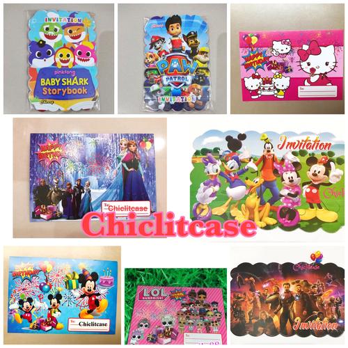 Foto Produk Kartu undangan ulang tahun karakter anak doraemon avengers unicorn - frozen dari chic lit case