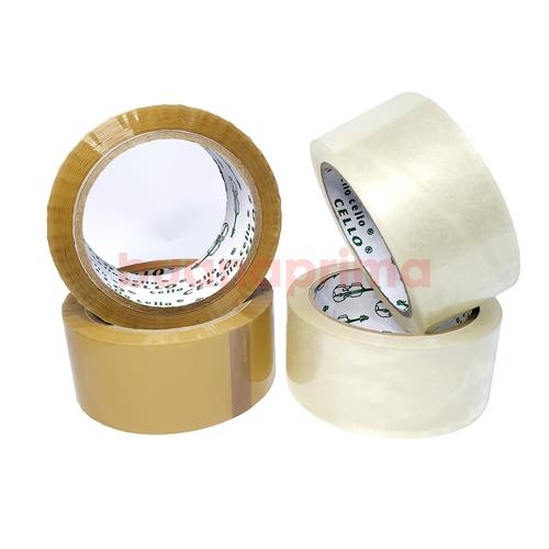 Foto Produk Lakban Bening Coklat Cello 45 mm x 90 Yards Selotip OPP Tape SKS - Bening dari Buana Prima Stationery