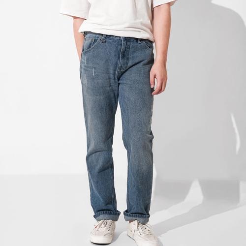Promo Medium Blue Washed Jeans Pants 