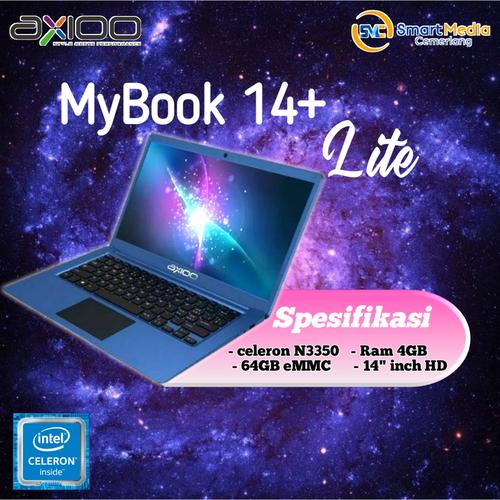 Foto Produk Laptop AXIOO Mybook 14+ lite|INTEL N3350|4GB|EMMC 64GB|14" Inch dari Smart Media Computer