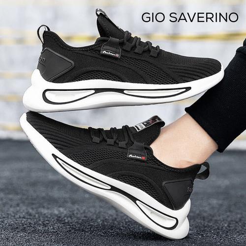 Gambar SNEAKERS PRIA GIO SAVERINO WHITE AND BLACK TERBARU - BLACK, 39 dari Gio Saverino Kota Medan Tokopedia