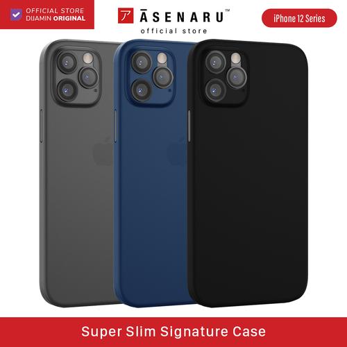 Foto Produk ASENARU iPhone 12 Pro /12 Pro Max Casing - Super Slim Signature Case - Biru, 12 Pro dari Asenaru Official Store
