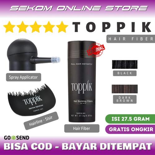 Foto Produk TOPPIK Hair Building Fibers 27.5 Gram (Penebal Rambut Seperti Caboki) - HAIRLINE SISIR dari SEKOM ONLINE STORE