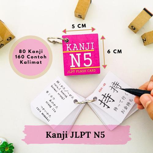 Foto Produk Kartu-FlashCards Kanji N5 Vol.1 JLPT/Kamus-Buku Kanji N5 dari RSP Flash Cards