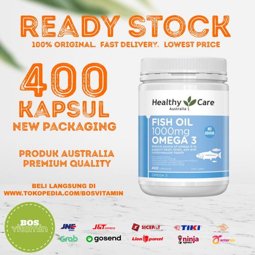Foto Produk READY STOCK - Healthy Care Fish Oil 1000mg 400 capsules dari Bos Vitamin