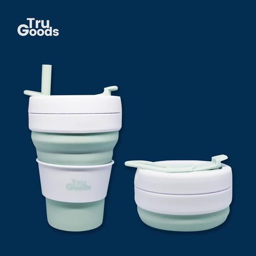 Foto Produk Foldable Cup Premium Tru Goods / Gelas Kopi Lipat 475 ML - Mint dari Tru_Goods