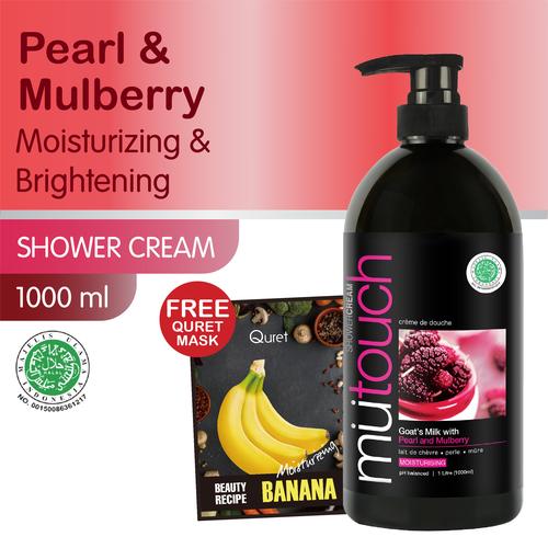 Foto Produk MuTouch Shower Cream Pearl and Mulberry 1000ml FREE Quret Banana dari Era Official Store
