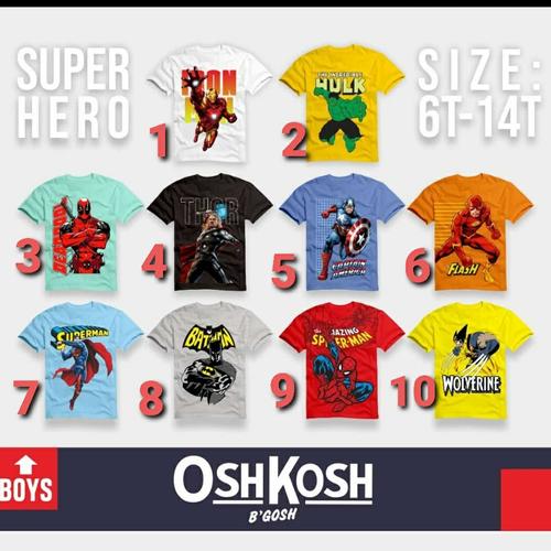 Foto Produk Kaos OshKosh Super Hero dari A-H-F shop