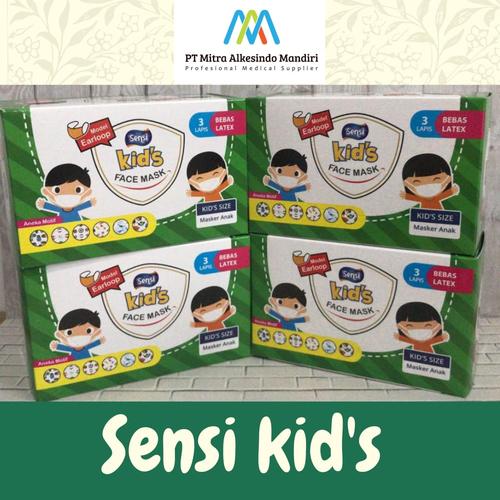 Foto Produk SENSI MASKER KIDS Earloop 3 ply dari Mitra Alkesindo