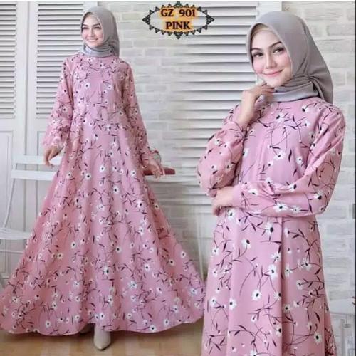 Foto Produk Gamis Katun Jepang ukuran jumbo XL murah / Gamis Cantik / Gamis Murah dari ayu rindu