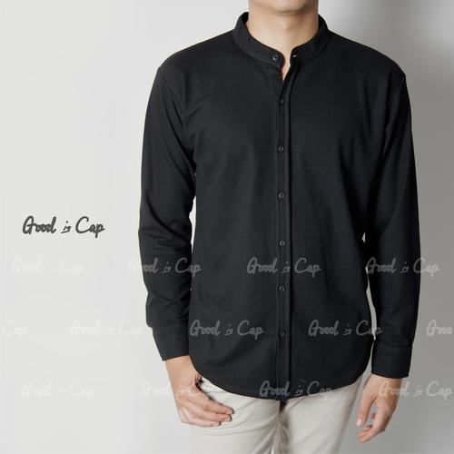 Foto Produk Kemeja Lacoste Kerah Ciangi Lengan Panjang - Hitam, L dari Goodiscap
