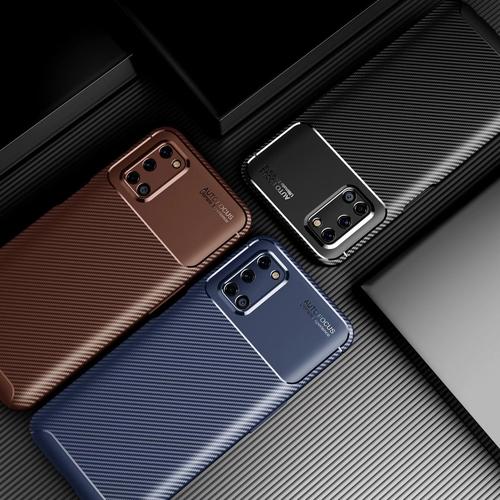 Foto Produk Case Oppo Reno 5 / Reno5 Rugged Armor Silicone Carbon Soft Casing - Hitam dari Pine Premium Gadget Acc