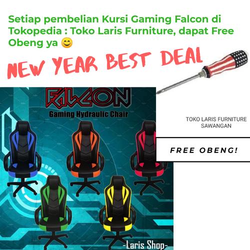 Foto Produk Kursi Gaming / Bangku Game Falcon - Orange dari Toko Laris Furniture